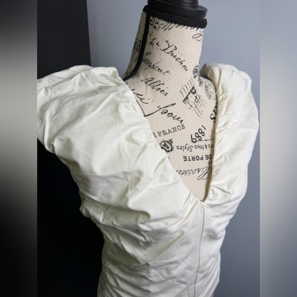 J.Crew Ruched V-neck top in stretch cotton blend NWT Size M - Picture 4 of 9